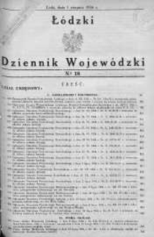Łódzki Dziennik Wojewódzki 1 sierpień 1936 nr 16
