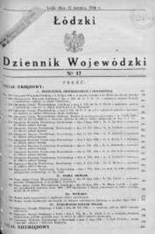Łódzki Dziennik Wojewódzki 17 sierpień 1936 nr 17