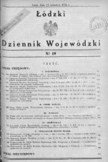 Łódzki Dziennik Wojewódzki 15 wrzesień 1936 nr 19