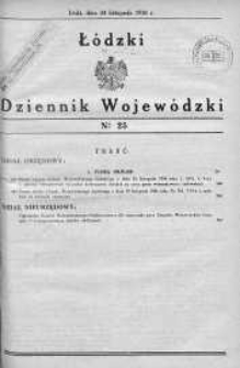 Łódzki Dziennik Wojewódzki 24 listopad 1936 nr 25