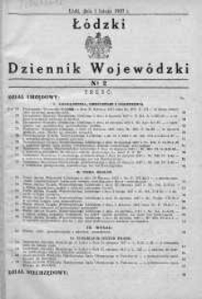 Łódzki Dziennik Wojewódzki 1 luty 1937 nr 2