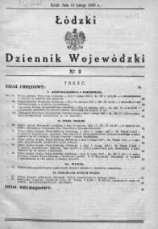 Łódzki Dziennik Wojewódzki 15 luty 1937 nr 3