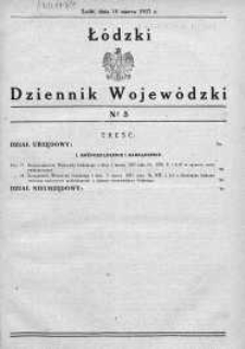 Łódzki Dziennik Wojewódzki 10 marzec 1937 nr 5
