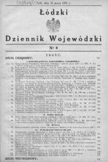 Łódzki Dziennik Wojewódzki 15 marzec 1937 nr 6