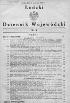 Łódzki Dziennik Wojewódzki 15 kwiecień 1937 nr 8