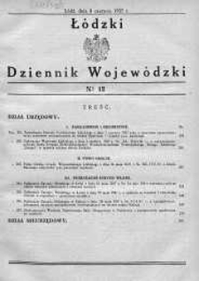 Łódzki Dziennik Wojewódzki 8 czerwiec 1937 nr 12