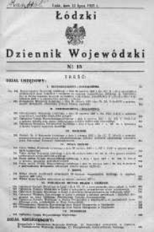 Łódzki Dziennik Wojewódzki 15 lipiec 1937 nr 15