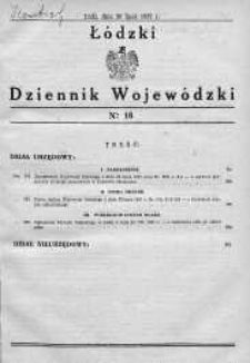 Łódzki Dziennik Wojewódzki 26 lipiec 1937 nr 16