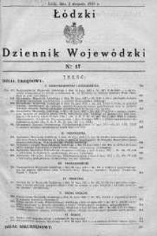 Łódzki Dziennik Wojewódzki 2 sierpień 1937 nr 17