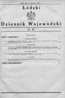 Łódzki Dziennik Wojewódzki 7 sierpień 1937 nr 18