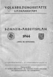 Sommer-Arbeitsplan der Volksbildungsstatte Litzmannstadt 1944