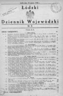 Łódzki Dziennik Wojewódzki 15 marzec 1938 nr 5