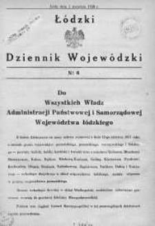 Łódzki Dziennik Wojewódzki 1 kwiecień 1938 nr 6