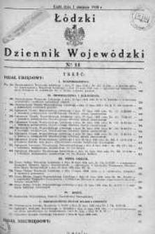 Łódzki Dziennik Wojewódzki 1 sierpień 1938 nr 14