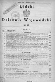 Łódzki Dziennik Wojewódzki 1 grudzień 1938 nr 24
