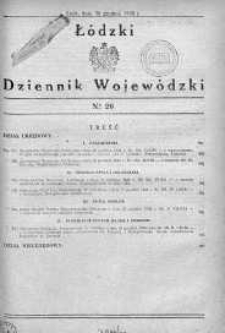 Łódzki Dziennik Wojewódzki 30 grudzień 1938 nr 26