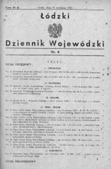 Łódzki Dziennik Wojewódzki 15 wrzesień 1945 nr 4