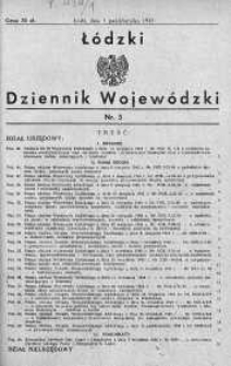 Łódzki Dziennik Wojewódzki 1 październik 1945 nr 5