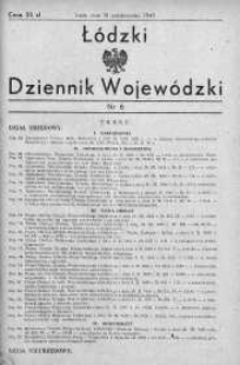 Łódzki Dziennik Wojewódzki 18 październik 1945 nr 6