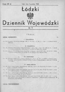 Łódzki Dziennik Wojewódzki 3 grudzień 1945 nr 9