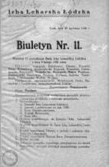 Biuletyn : Izba Lekarska Łódzka 25 kwiecień 1930 nr 11