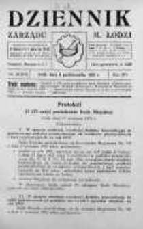 Dziennik Zarządu M. Łodzi 4 październik 1932 nr 40
