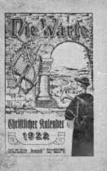 Die Warte. Christlicher Kalendar für das Jahr 1922