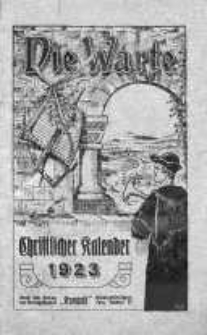 Die Warte. Christlicher Kalendar für das Jahr 1923