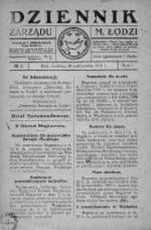 Dziennik Zarządu M. Łodzi 26 październik 1919 nr 2
