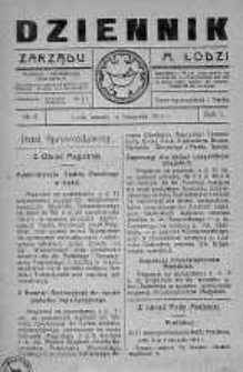 Dziennik Zarządu M. Łodzi 11 listopad 1919 nr 4