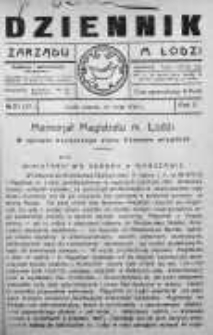Dziennik Zarządu M. Łodzi 18 maj 1920 nr 20 (31)
