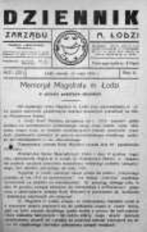 Dziennik Zarządu M. Łodzi 25 maj 1920 nr 21 (32)