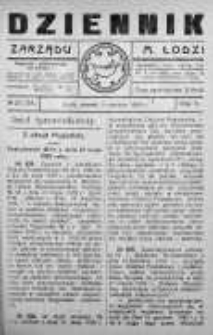 Dziennik Zarządu M. Łodzi 8 czerwiec 1920 nr 23 (34)