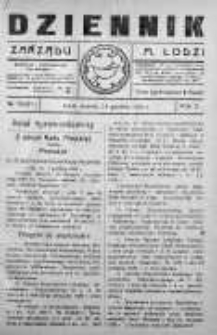 Dziennik Zarządu M. Łodzi 14 grudzień 1920 nr 50 (61)