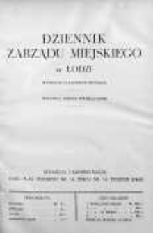Dziennik Zarządu M. Łodzi 15 kwiecień 1935 nr 4