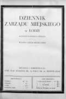 Dziennik Zarządu M. Łodzi 15 czerwiec 1935 nr 6