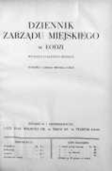 Dziennik Zarządu M. Łodzi 16 sierpień 1935 nr 8