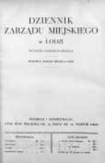 Dziennik Zarządu M. Łodzi 15 wrzesień 1935 nr 9