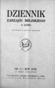 Dziennik Zarządu M. Łodzi 15 maj 1936 nr 5