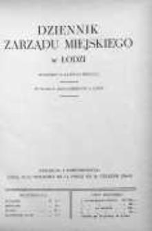 Dziennik Zarządu M. Łodzi 15 kwiecień 1937 nr 4