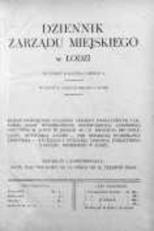 Dziennik Zarządu M. Łodzi 15 maj 1937 nr 5