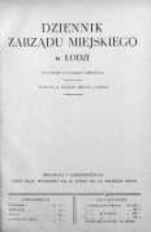 Dziennik Zarządu M. Łodzi 15 październik 1937 nr 10