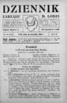 Dziennik Zarządu M. Łodzi 24 wrzesień 1929 nr 39