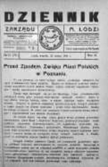 Dziennik Zarządu M. Łodzi 22 marzec 1921 nr 12