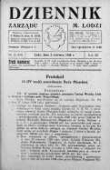 Dziennik Zarządu M. Łodzi 3 czerwiec 1930 nr 22