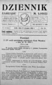 Dziennik Zarządu M. Łodzi 19 sierpień 1930 nr 33