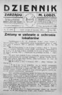 Dziennik Zarządu M. Łodzi 27 kwiecień 1926 nr 17