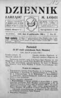 Dziennik Zarządu M. Łodzi 28 październik 1930 nr 43