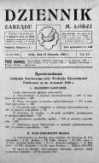 Dziennik Zarządu M. Łodzi 18 listopad 1930 nr 46