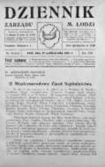 Dziennik Zarządu M. Łodzi 27 październik 1931 nr 43